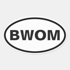 BWOM記国際的号 楕円形シール