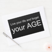 BWQ LIVE YOUR LIFE 忘れ YOUR AGEアドバイス知恵Q 長方形シール (封筒)
