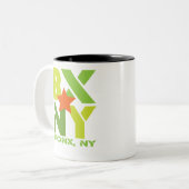 BXブロンクスの緑のマグ ツートーンマグカップ (正面左)