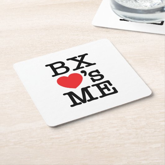 BX ❤のME スクエアペーパーコースター (アングル)
