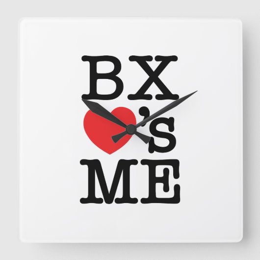 BX ❤のME スクエア壁時計 (正面)