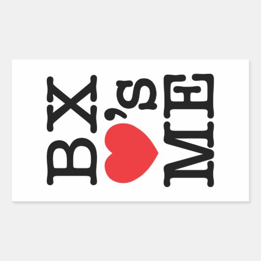 BX ❤のME 長方形シール (正面)