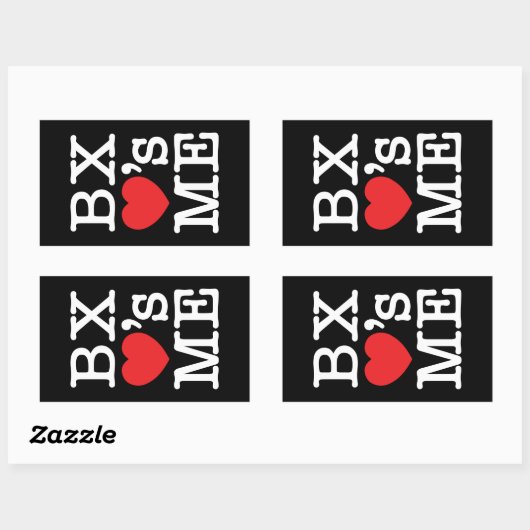 BX ❤のME 長方形シール (シート)
