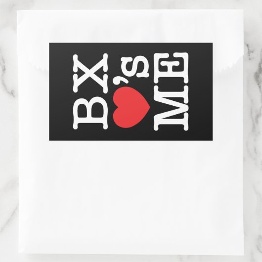 BX ❤のME 長方形シール (バッグ)