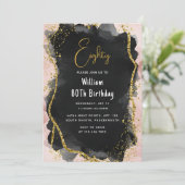 byレトロおもしろいアダルトユーモアハッピーシック80誕生日 招待状 (スタンド正面)