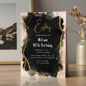 byレトロおもしろいアダルトユーモアハッピーシック80誕生日 招待状