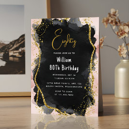 byレトロおもしろいアダルトユーモアハッピーシック80誕生日 招待状