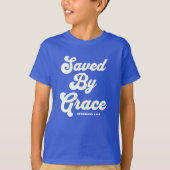 By 救 Grace Ephesians 2:8-9 Basic Dark Tシャツ (正面)