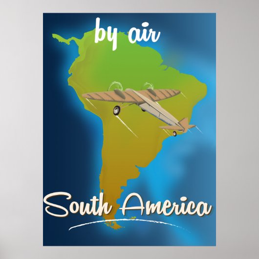 By Air to South America Travelポスター ポスター (正面)
