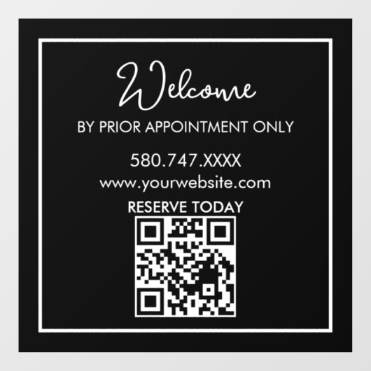 By Appointment Only Logo AI door sign ウィンドウサイン (シート)