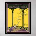 「By By The Silvery Nile」アールデコ・シート音楽プリント ポスター<br><div class="desc">1920年のアールデコシート音楽カバー「By The Slivery Nile」</div>