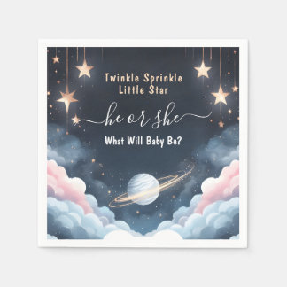By Cloud Twinkle Twinkle Little Star Gender Reveal スタンダードカクテルナプキン