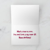 BY- Croc 50おもしろい番目の誕生日カード カード (内部)