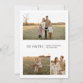 By Faith Christian モダン Christmas 3フォトカード シーズンカード (正面)