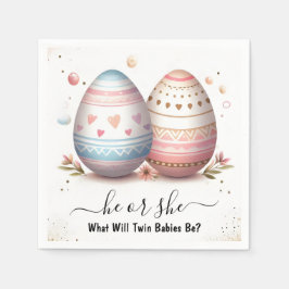 By Games Ohベビー共同デュアルツインジェンダーのリビール スタンダードカクテルナプキン