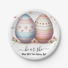 By Games Ohベビー共同デュアルツインジェンダーのリビール ペーパープレート