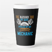 By God By整備士 カフェラテマグ (正面)
