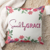 By Grace救「20x20」フローラ縁ど装飾用クッション クッション (ブランケット)