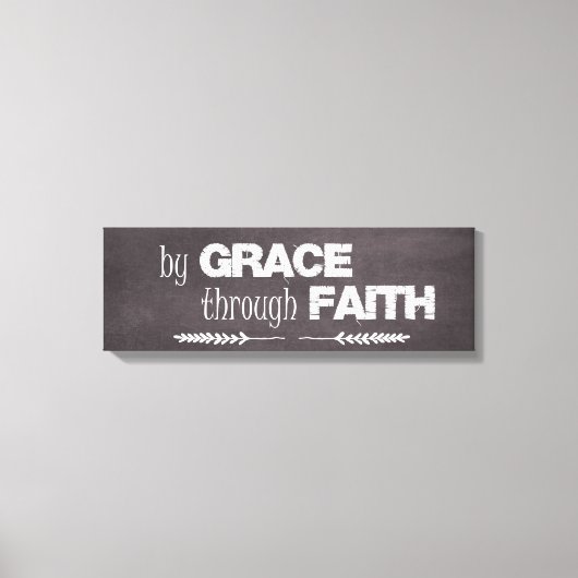 By Grace Through Faith Bible引用文 キャンバスプリント (正面)