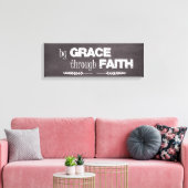 By Grace Through Faith Bible引用文 キャンバスプリント (インサイチュ (リビング))