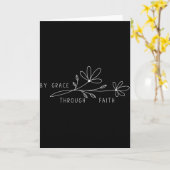 By Grace Through Faith Ephesians 2_8-9 Flower Fiat カード (黄色い花)