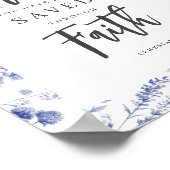 By Grace, Through Faith Ephesians 2:8 Chinoiserie ポスター (角)