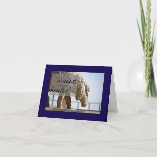 By His Wounds We are Healed Card ノートカード (正面)