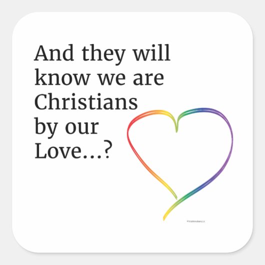 By Our Love Stickers スクエアシール (正面)