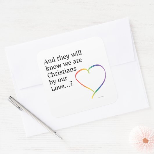 By Our Love Stickers スクエアシール (封筒)