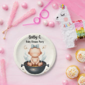 By Plaid Babyqおもしろいフードステーキビーフバーベビーシャワー ペーパープレート (パーティー)