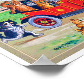 By Road & Rail in Catland, Louis Wain ポスター (角)