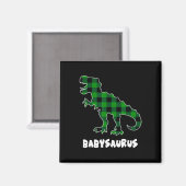 By Saurus T-rex Dinosaurs Plaid St Patricks Day  マグネット (正面/裏面)