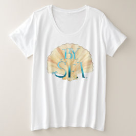 By Sea and Clam Shell Plus Size t-shirt プラスサイズTシャツ