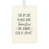 By Side or Miles Apartファミリがハートに近い カーエアーフレッシュナー (裏面)