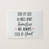 By Side or Miles Apartファミリがハートに近い ジグソーパズル (横)