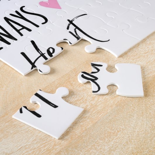 By Side or Miles Apartファミリがハートに近い ジグソーパズル (側面)