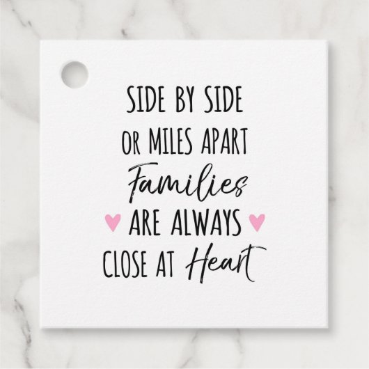 By Side or Miles Apartファミリがハートに近い フェイバータグ (正面)