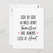 By Side or Miles Apartファミリがハートに近い ポストカード (正面/裏面)