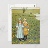 「By the River」ヴィンテージ ポストカード (正面/裏面)