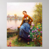 By the River by Daniel Ridgway Knight ポスター (正面)