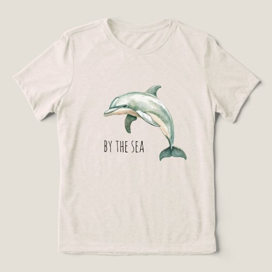 By the sea dolphin トライブレンドＴシャツ (デザイン正面)