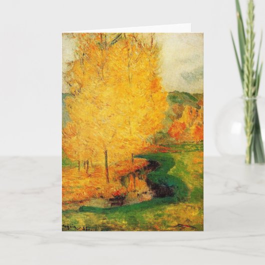 By the Stream, Autumn - Paul Gauguin - c1885 カード (正面)