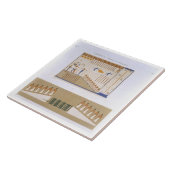 Byban el Moloukからのフレスコ画のイラストレーション タイル (側面)