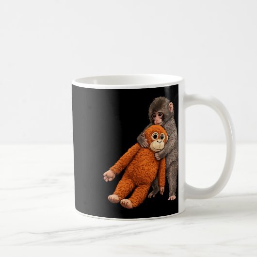 Byby Viral Monkey Punch Hugging  コーヒーマグカップ (右)