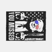 (Byck)あなたは2024米恋しく思国旗トランプ フリースブランケット (正面(横))