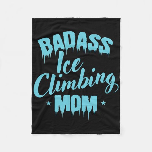 Byd Ice Climbing Mom Winter Ice Climbing  フリースブランケット (正面)