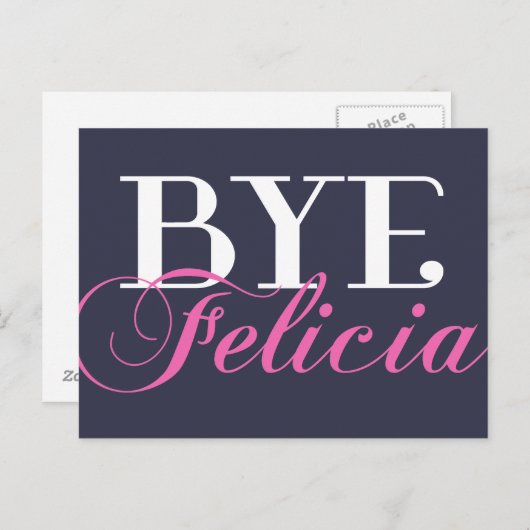 BYEフェリシアのサッシブなスラングのユーモア ポストカード (正面/裏面)