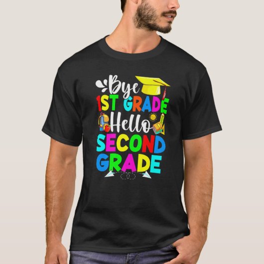 Bye 1年生Hello 2年生新学期 Tシャツ (正面)
