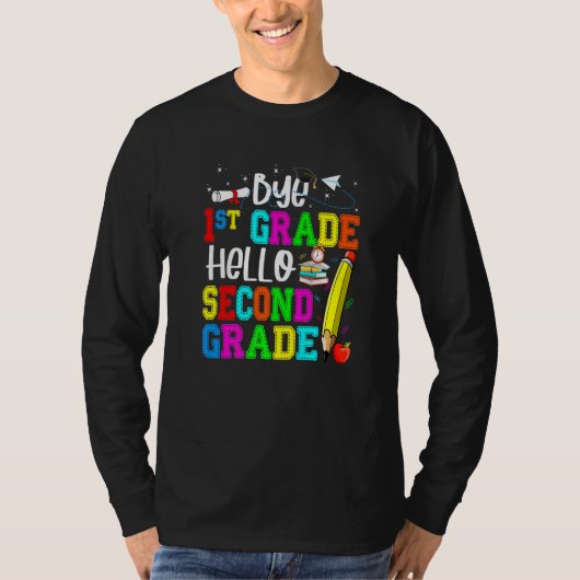 Bye 1年生Hello 2年生新学期 Tシャツ (正面)