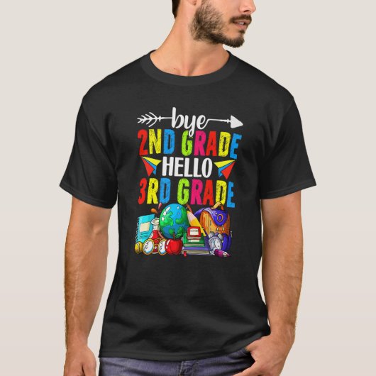 Bye 2年生Hello 3年生新学期 Tシャツ (正面)